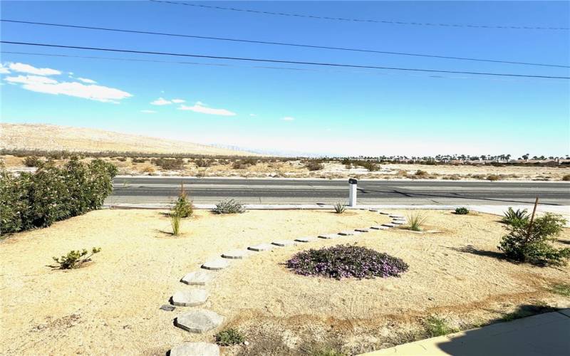 View of mountains on front yard