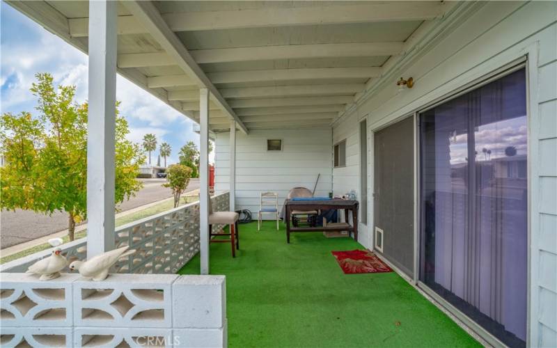 Porch located on the side of home