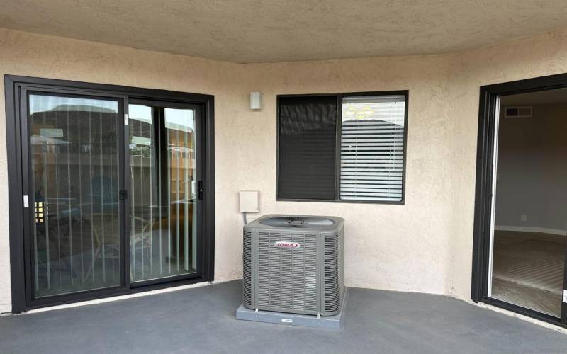 Private patio, brand new A/C unit