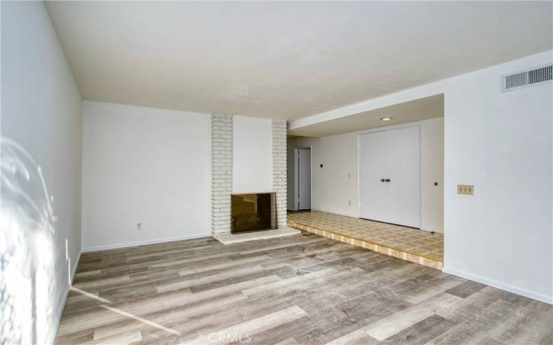 Living Room facing toward Fireplace and Hall