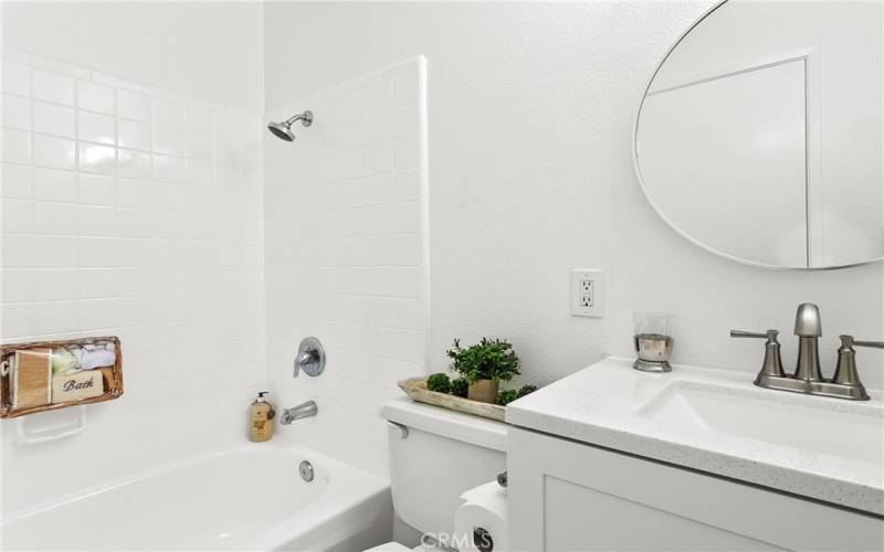 Recently remodeled, upstairs full bathroom.