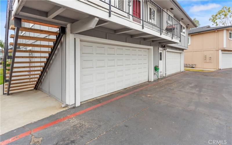 Automatic garage door to your 1 car assigned parking space.