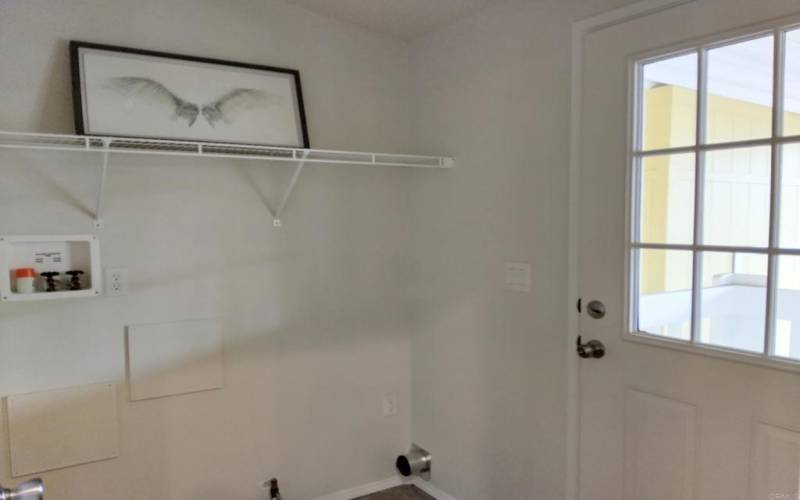 Laundry room with upgraded door