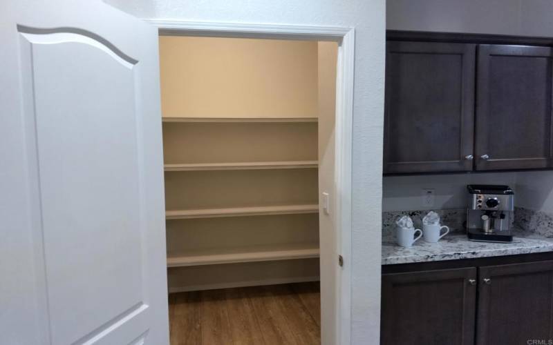 Enormous L-shaped pantry