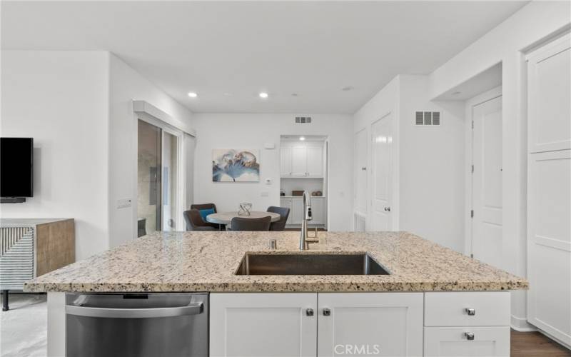 Kitchen Island with Stainless Sink