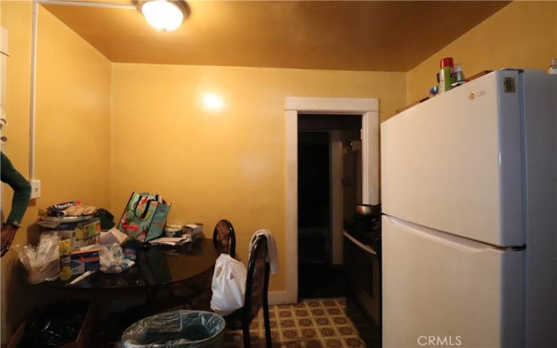 kitchen, dining area