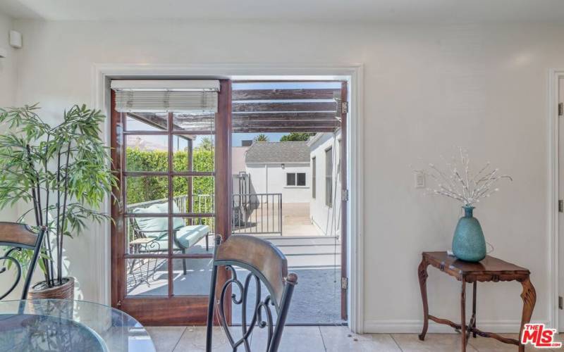 French Doors to Outdoor Dining Patio