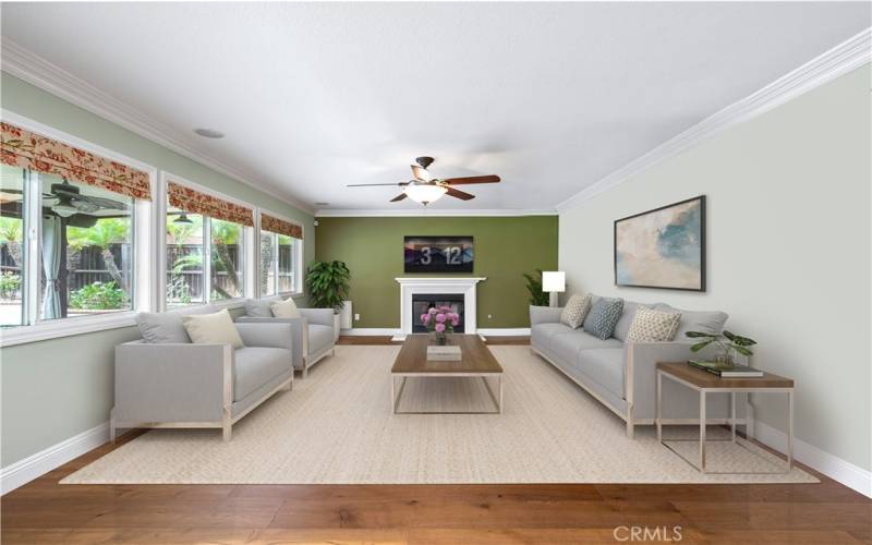 Family room-virtually staged