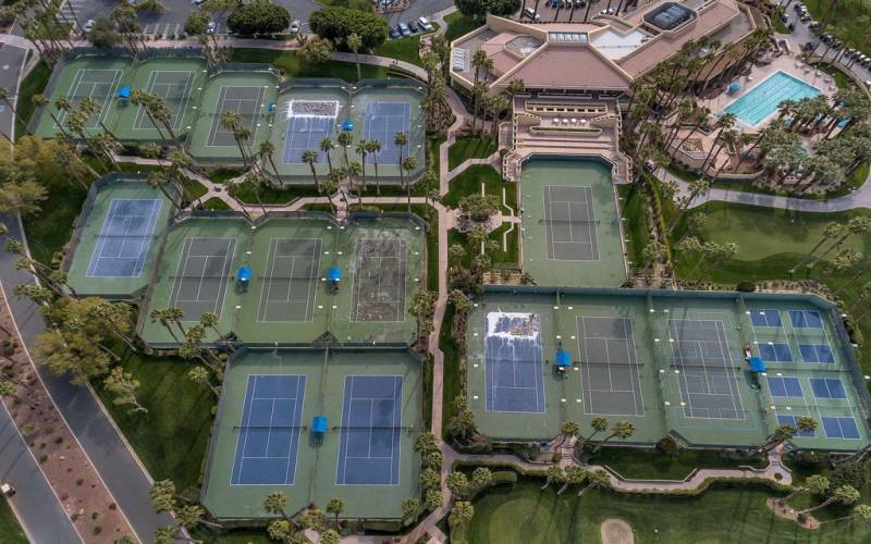 Tennis courts with pickleball