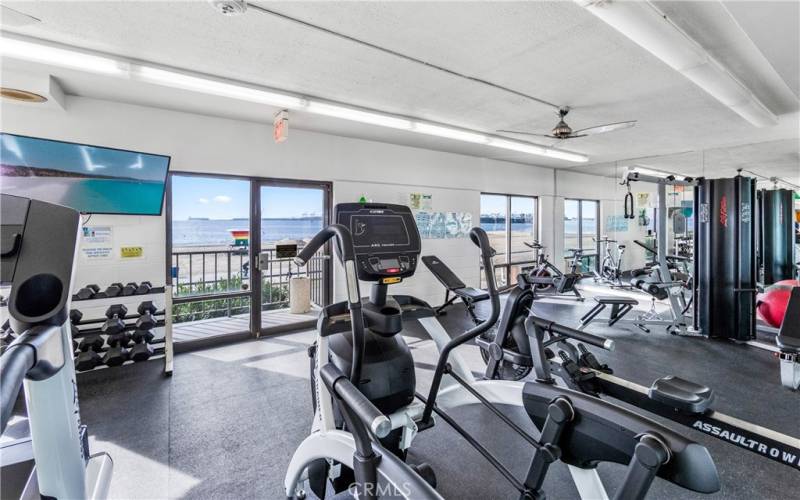 Community Gym w/ beach views