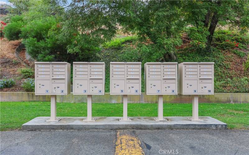 Your community mailbox is conveniently located behind your home. A short walk from your home.