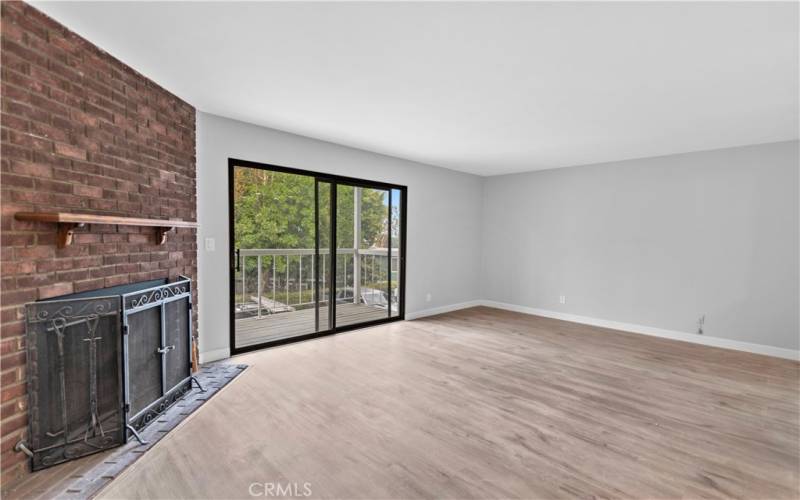 Spacious Living Room with Fireplace