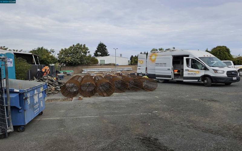 RV Parking under construction with Solar Panels. Located in Park on Carob Way