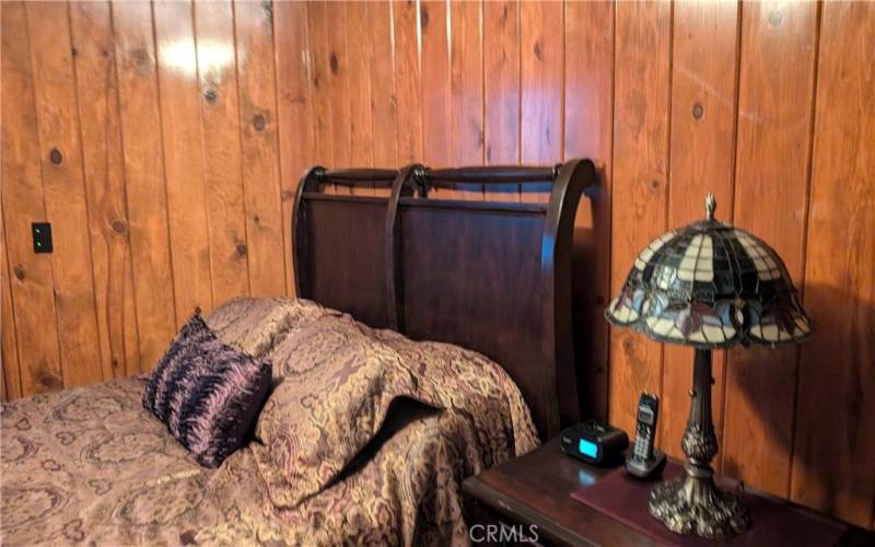 BEDROOM 1, KNOTTY PINE WALLS