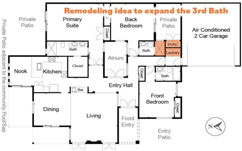 Expanding half bath to 3/4