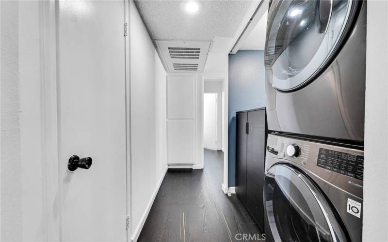 laundry area in hallway