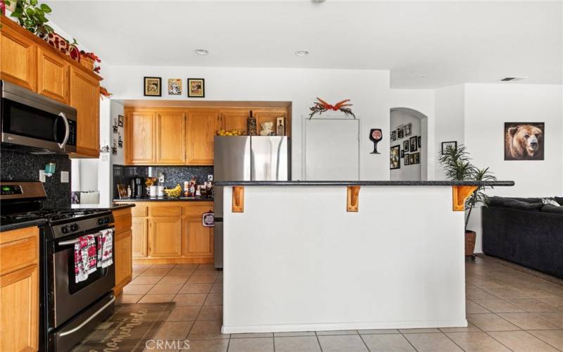 Kitchen with island.