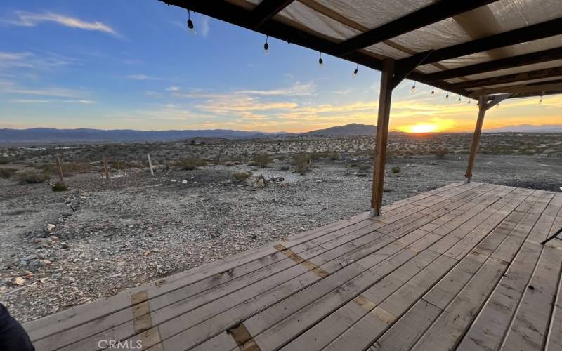 Enjoy the sunset from the large patio.