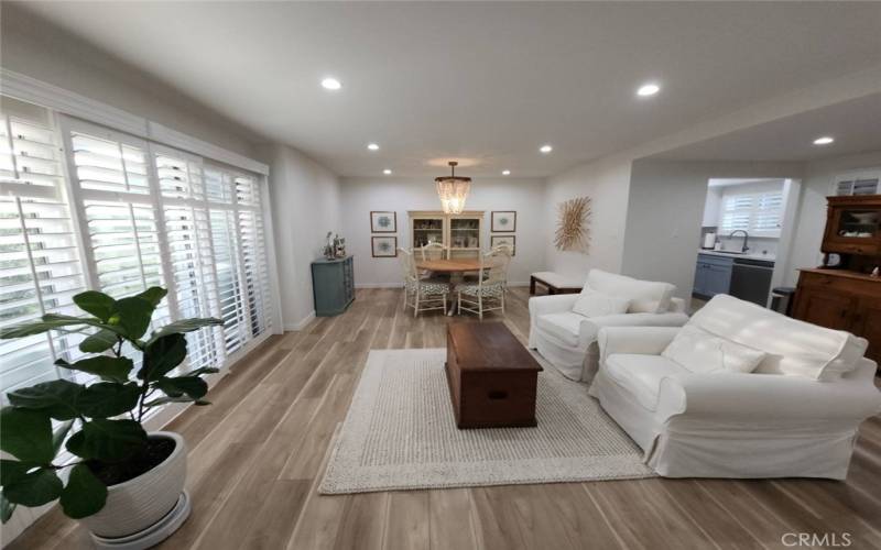 View of Dining Room from the edge of the Den