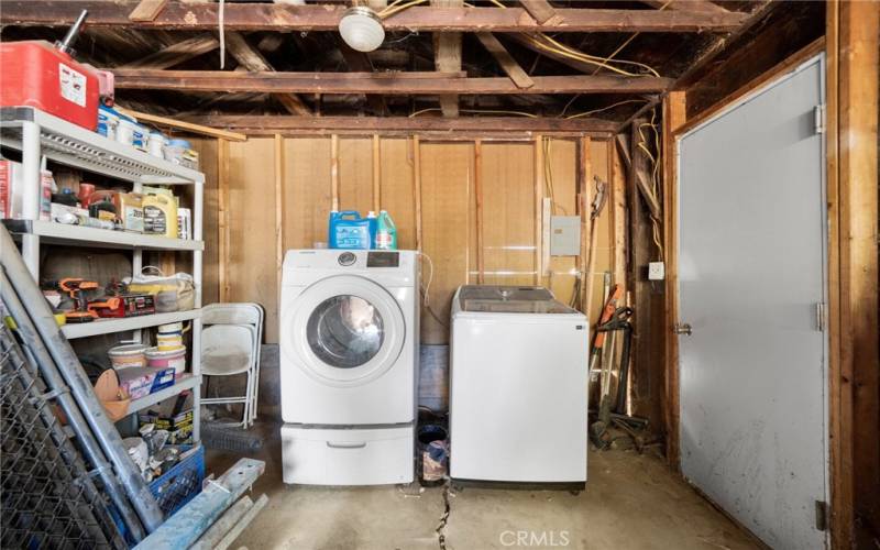 Laundry in Garage