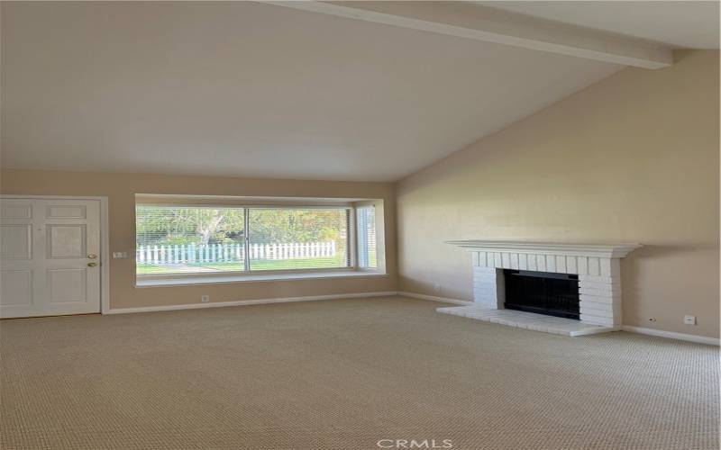 Living room with fireplace