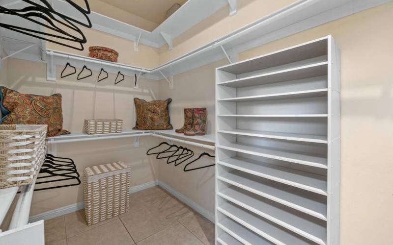 Wonderful Primary Walk-In Closet