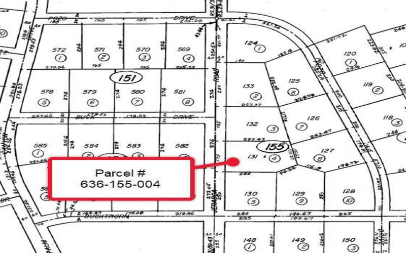 parcel map with arrow