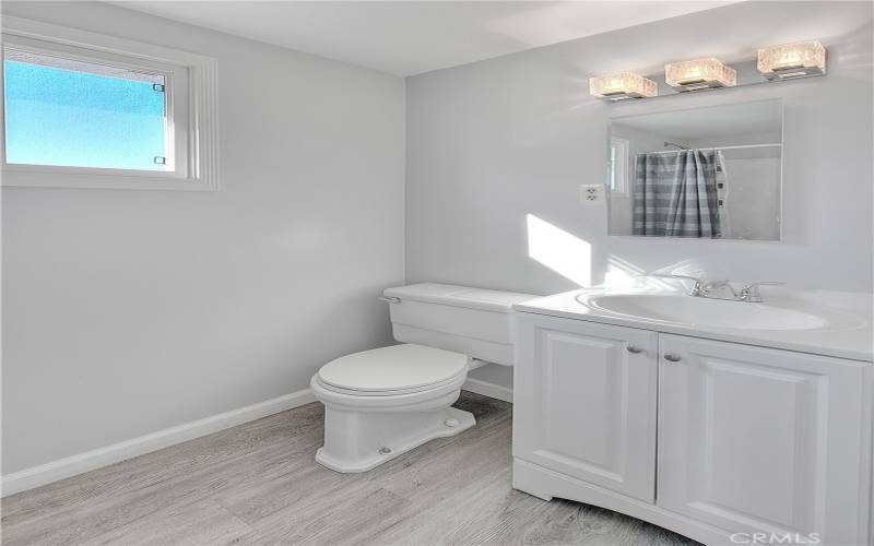 Upstairs bathroom with shower