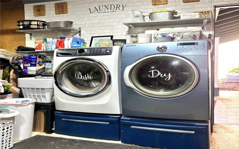 Laundry in garage - very accessible.