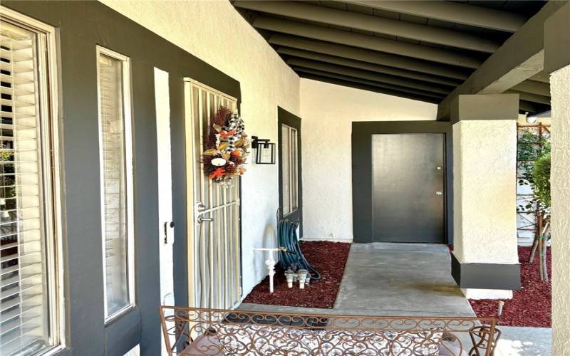 Front porch, easy garage access.