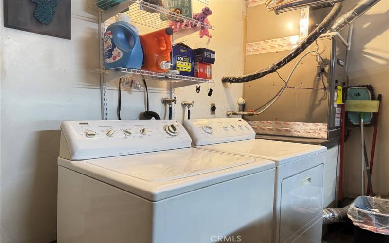 Laundry Area in Garage