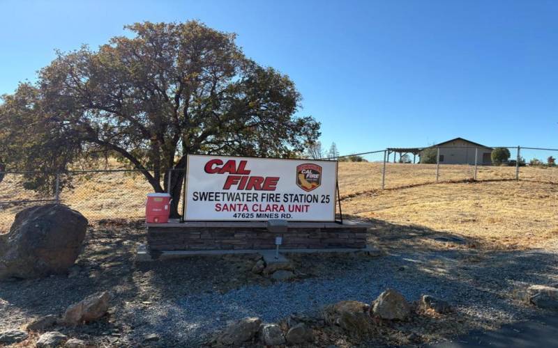 CalFire Sweetwater Station less than 2 miles away