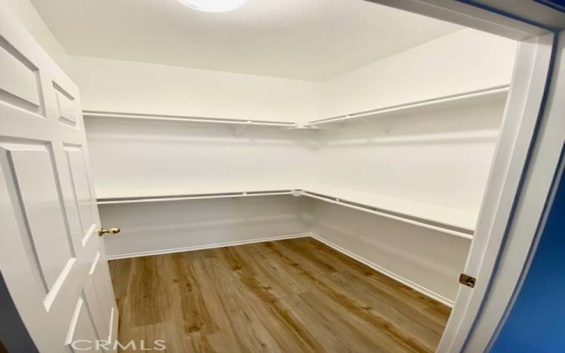 Primary bedroom has a large walk-in closet.