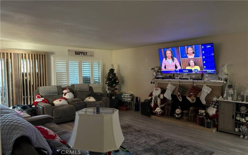 cozy living room with fireplace