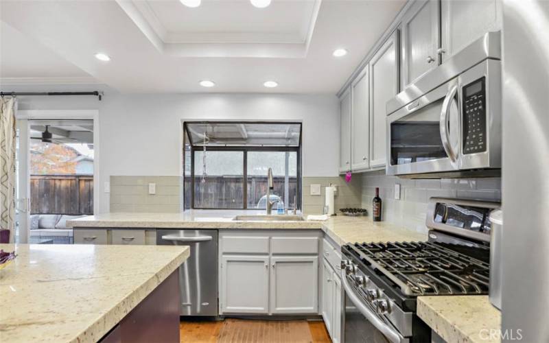 The kitchen includes all appliances