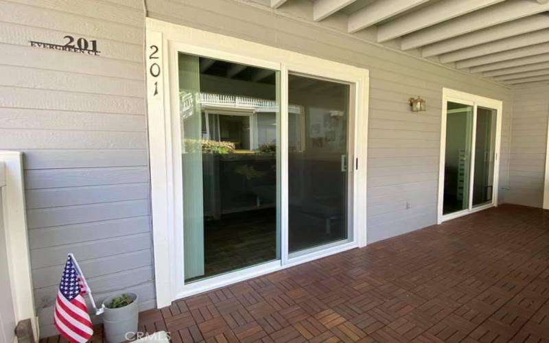 Patio access/ 2 sliding doors