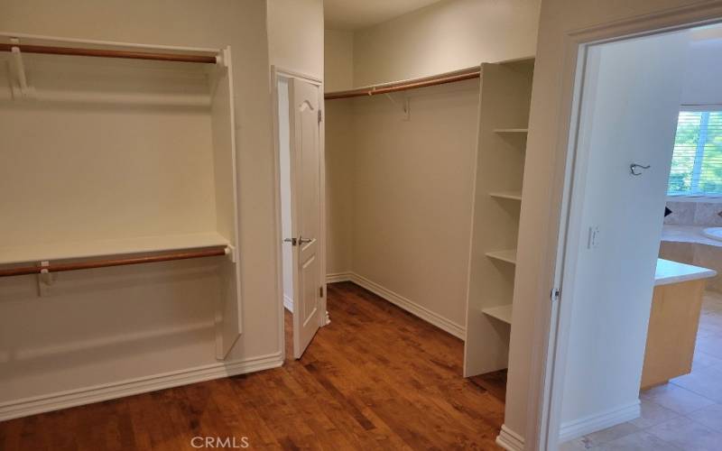 Another view of the primary closet