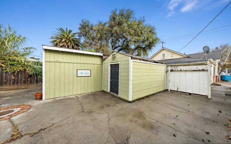 Rear Yard showing storage sheds