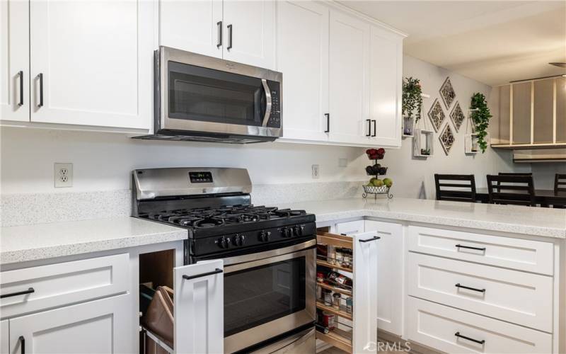 Spice Rack and Pull-Out Storage