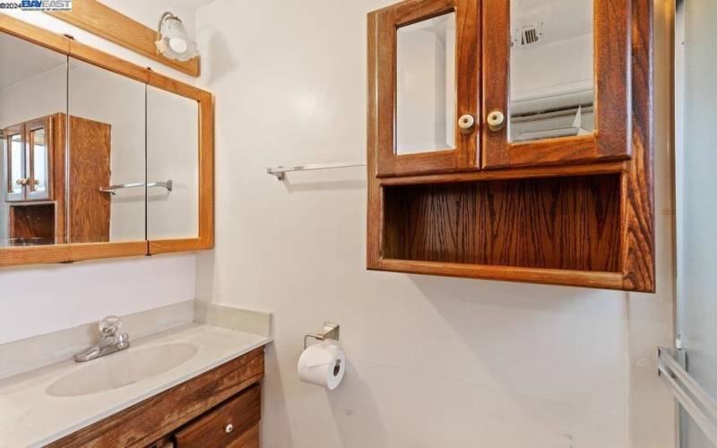 Full bathroom with stall shower