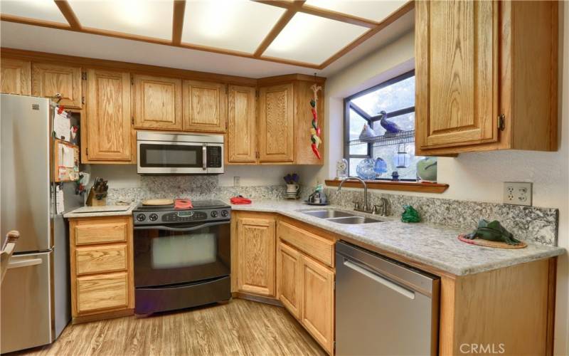 Great kitchen with a garden window!