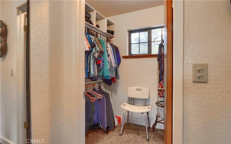 Master Bedroom walk in closet.