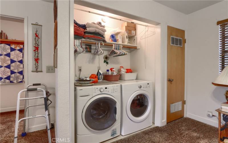 Convient upstairs washer and dryer area!