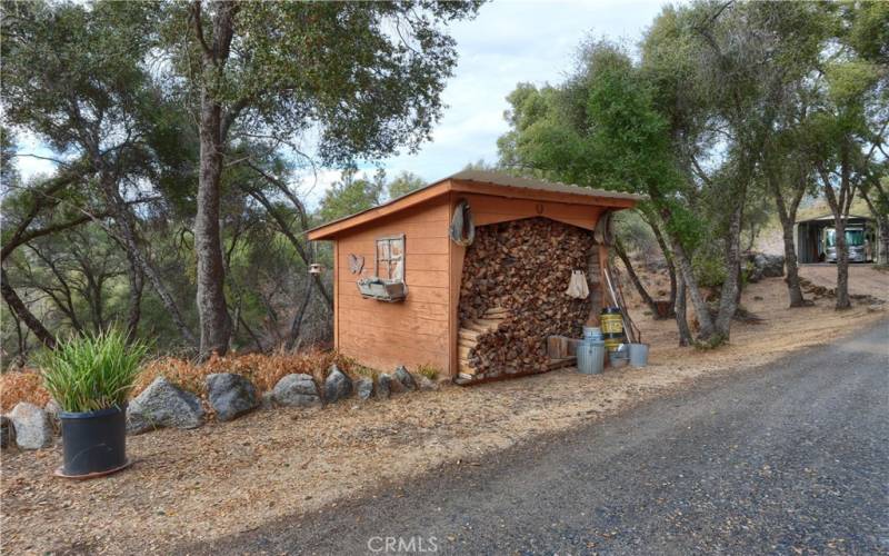 Wood storage outbuilding!