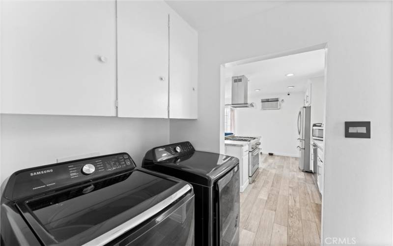 Laundry area inside the home