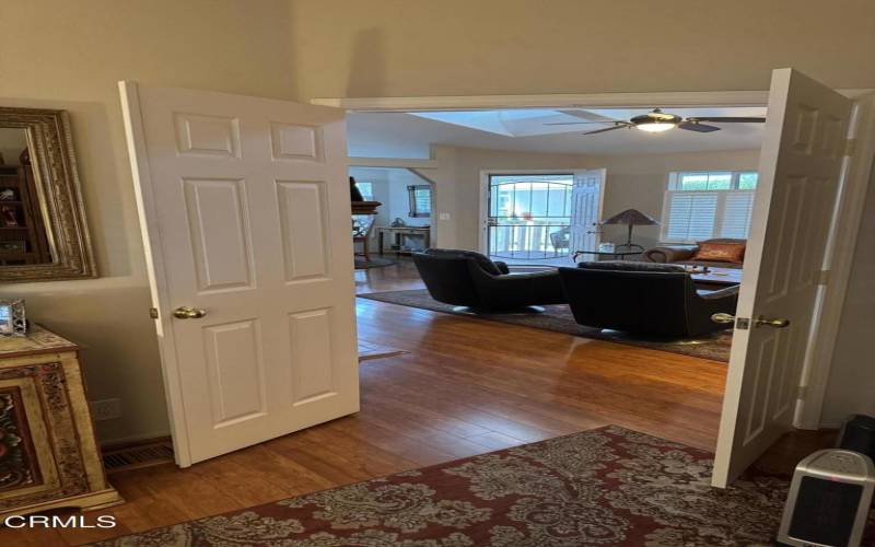 French doors in third bedroom