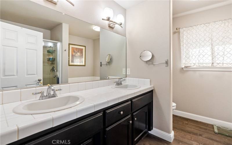 Master bath with double sinks