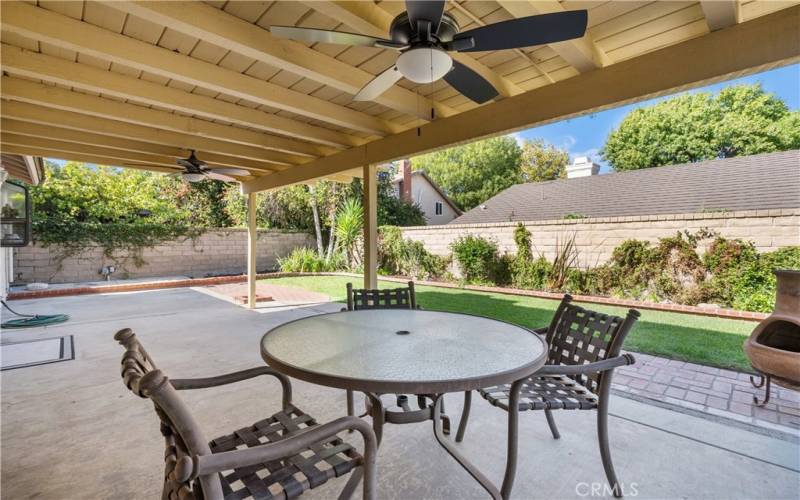 Covered patio.