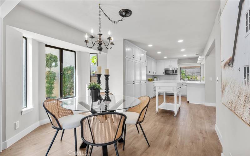 Dining room open to kitchen.