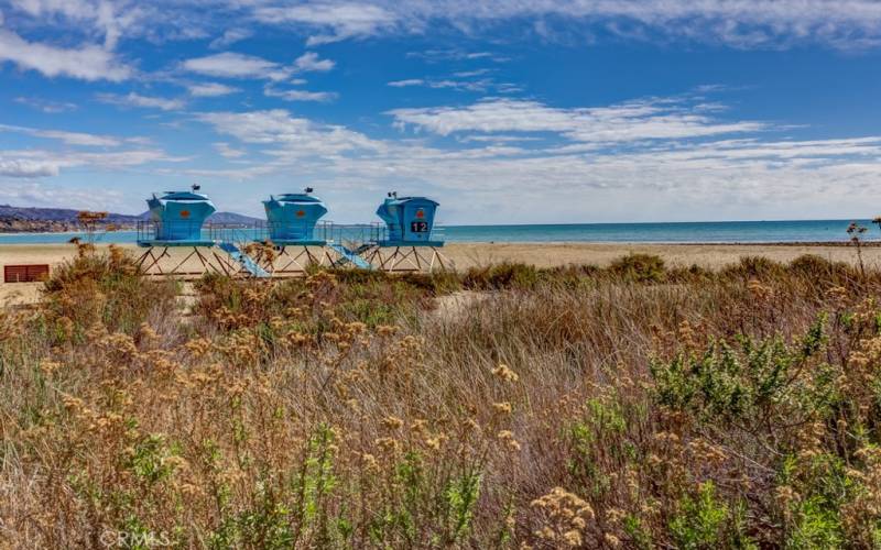 You know its winter when the life guard stations are huddled together.